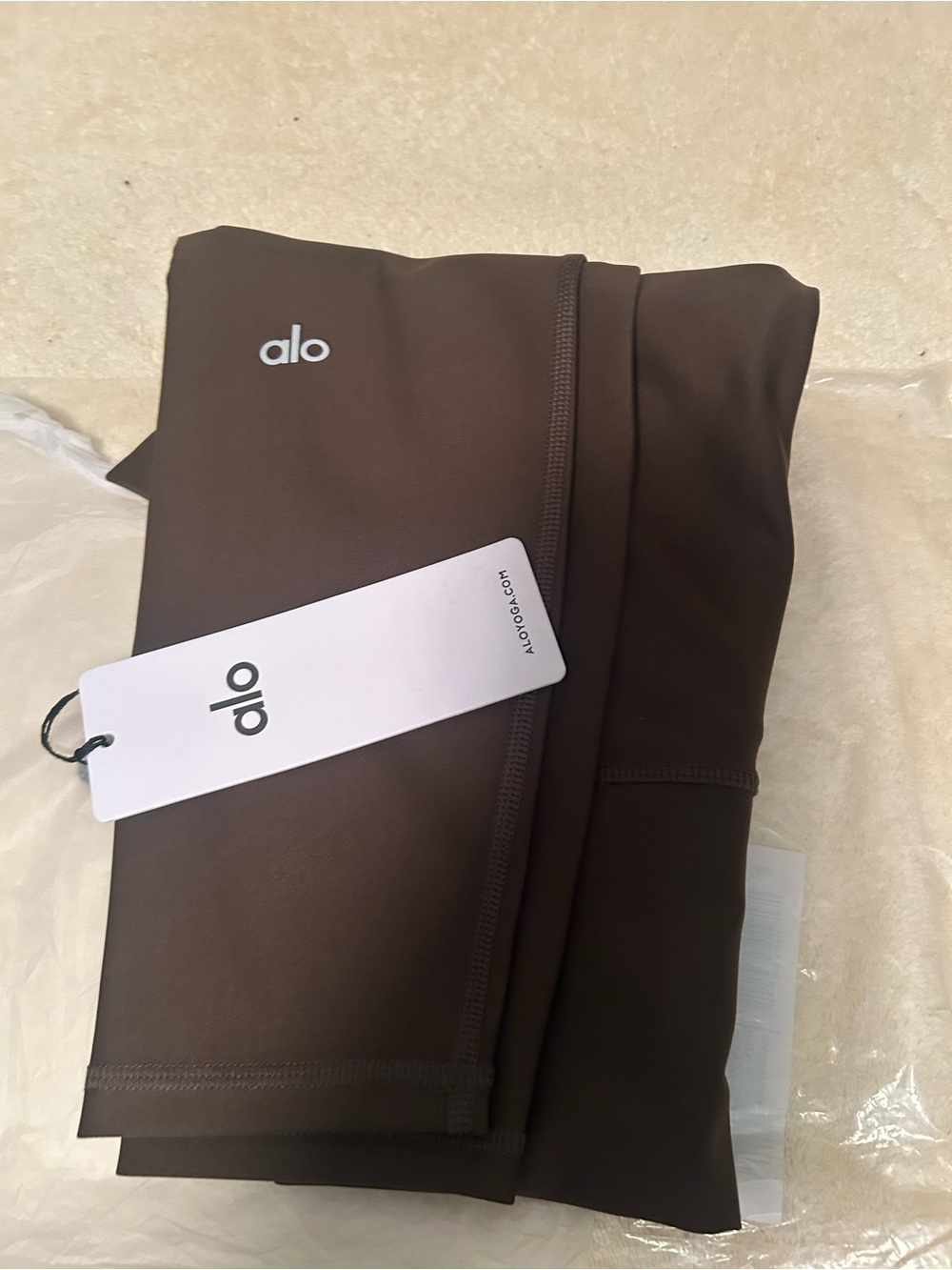 Alo Yoga High-Waist Leggings Chocolate Brown Size Large – New With Tags